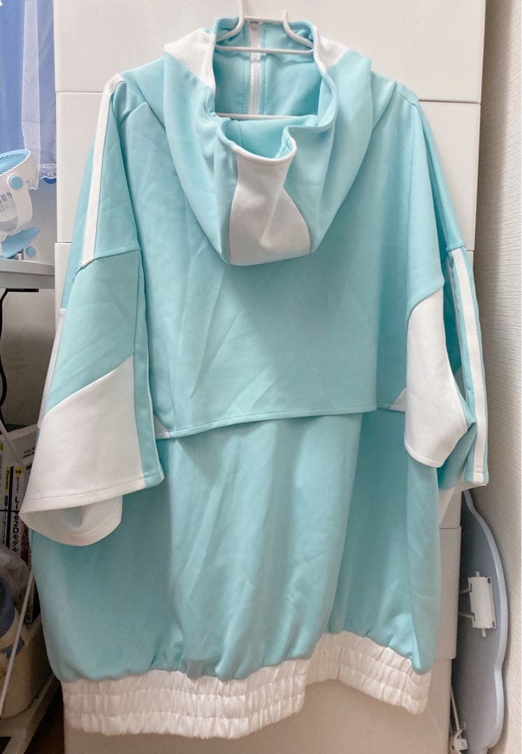 REFLEM ライン切替ジャージ ターコイズブルー