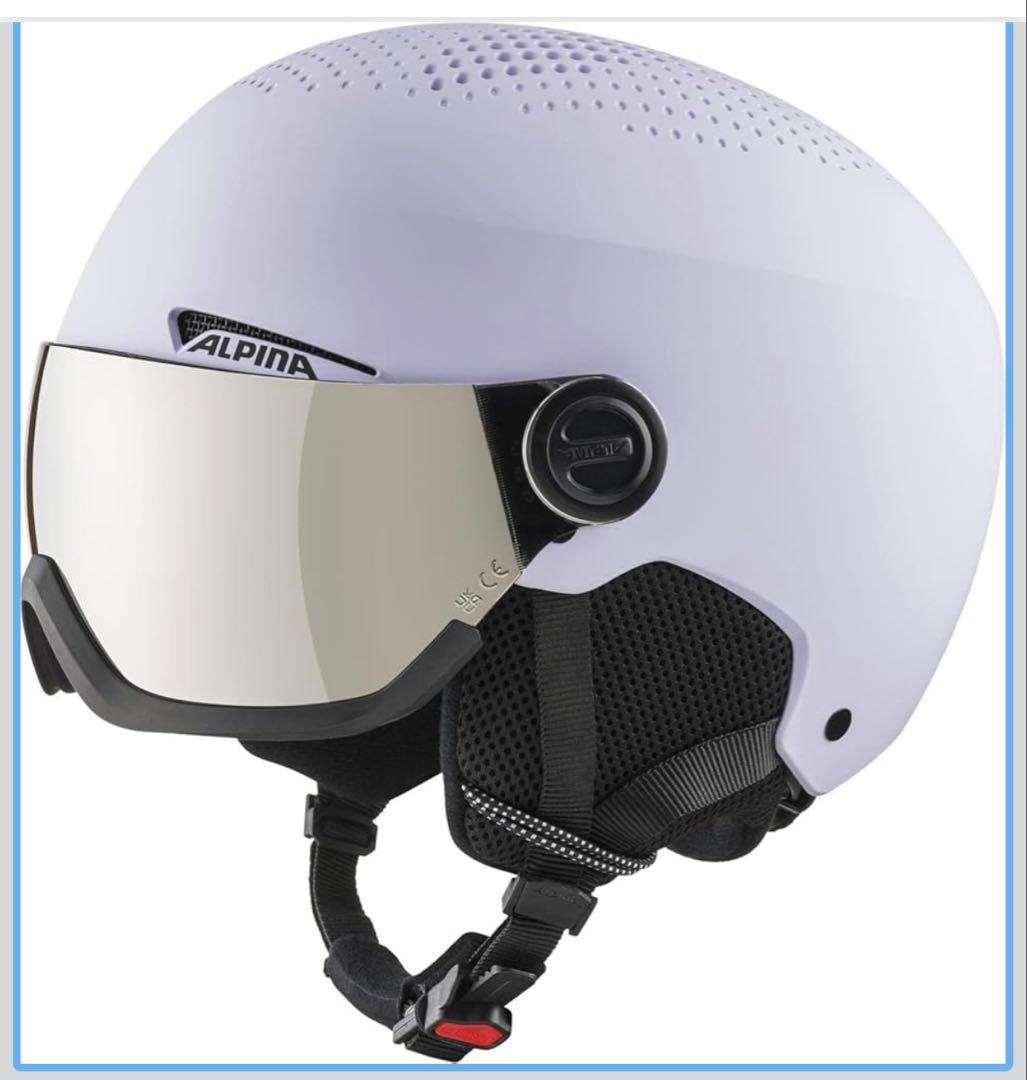 ALPINAスキースノーボードバイザーヘルメット ミラーバイザー