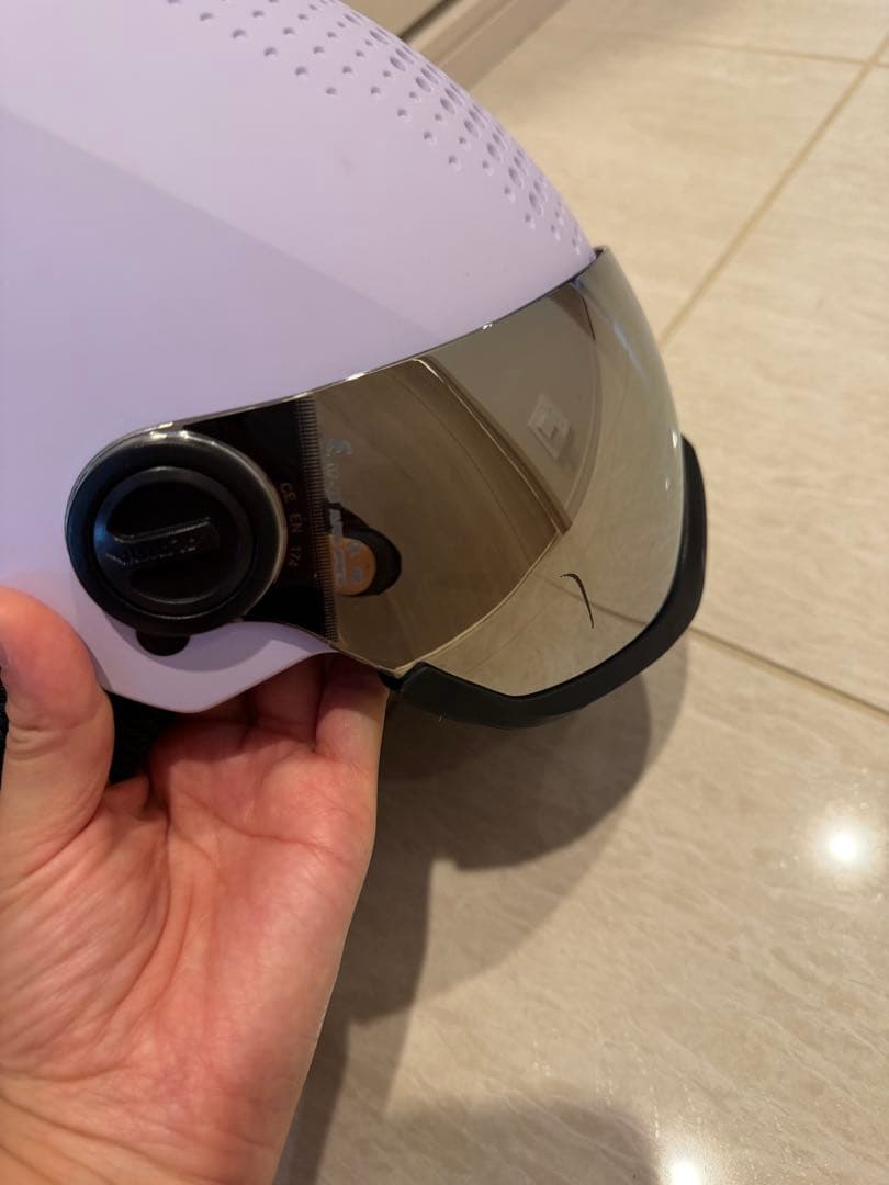 ALPINAスキースノーボードバイザーヘルメット ミラーバイザー