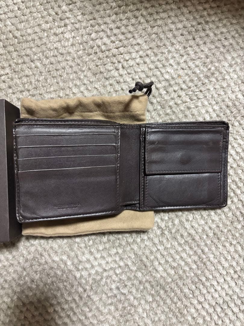Bottega Veneta 二つ折り財布 ダークブラウン