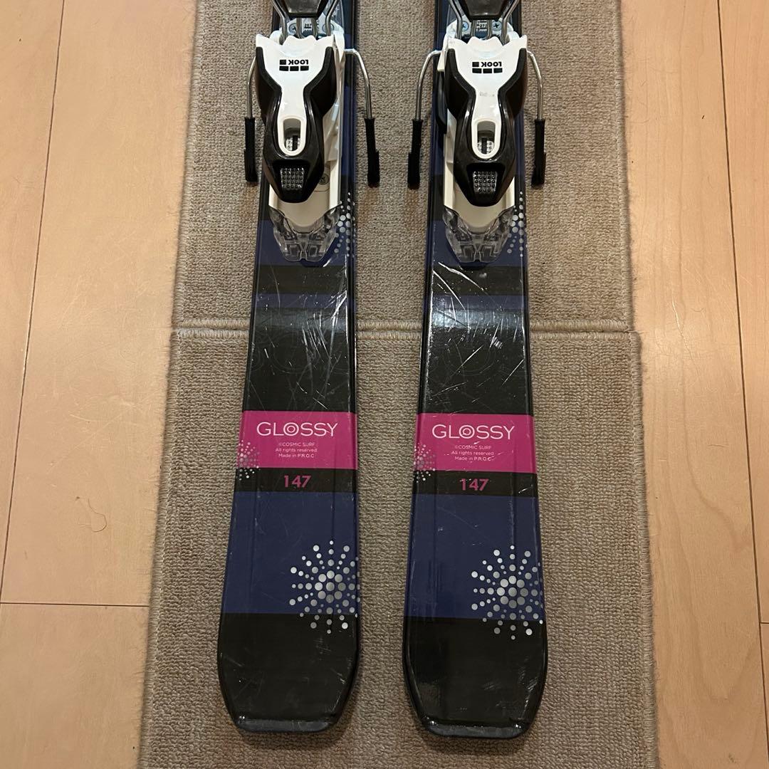 スキー板 ビンディング付き レディース 147cm COSMIC SURF 美品