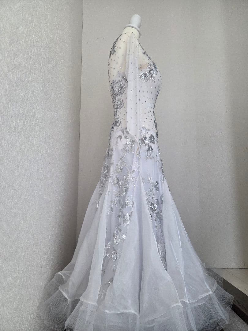 スタンダードドレス ホワイト ボールルーム 社交ダンス