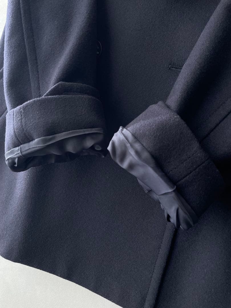 極美品✨アクアスキュータム 10万　ウールメルトン　ピーコート　M 8 ネイビー