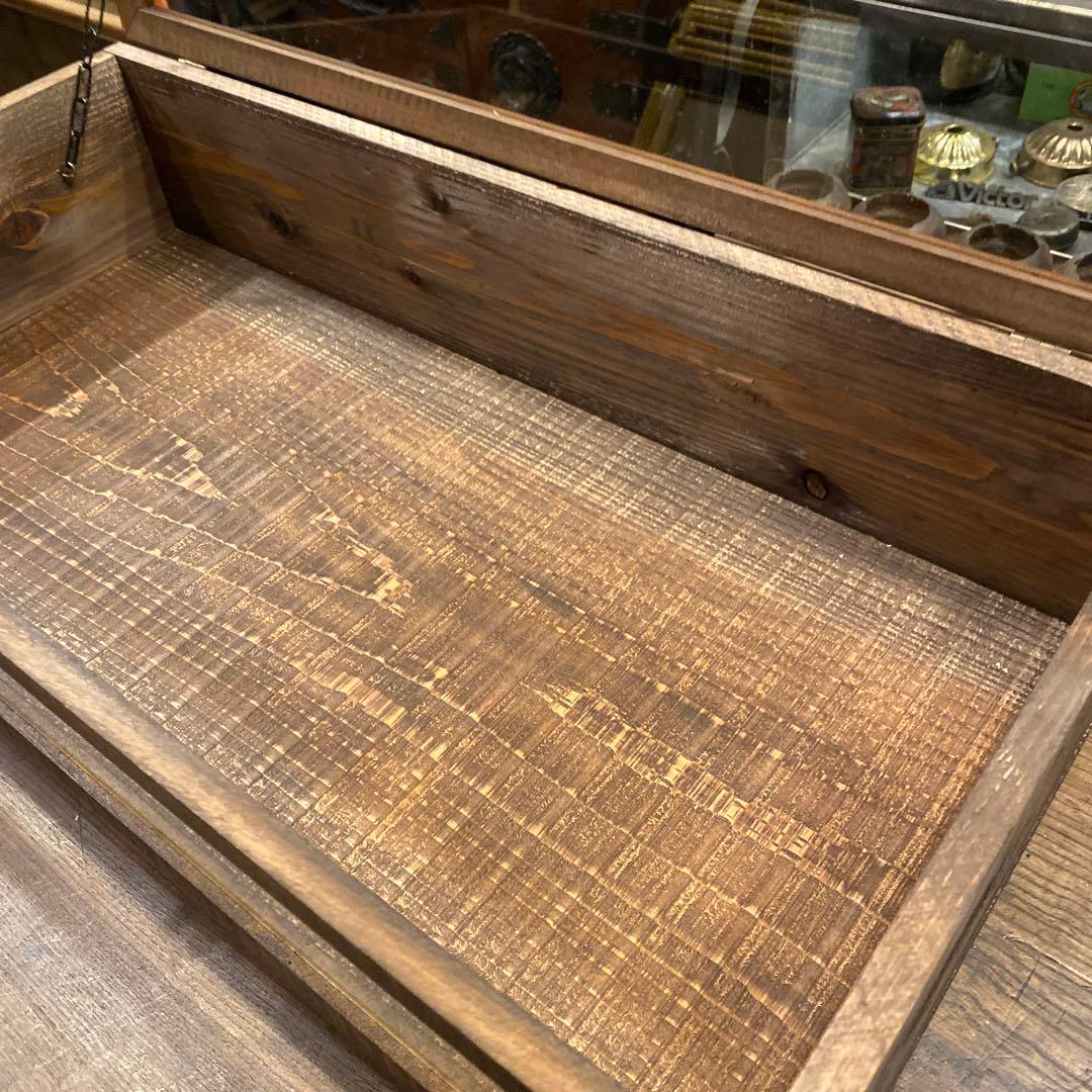 大きめ木製ガラスケース