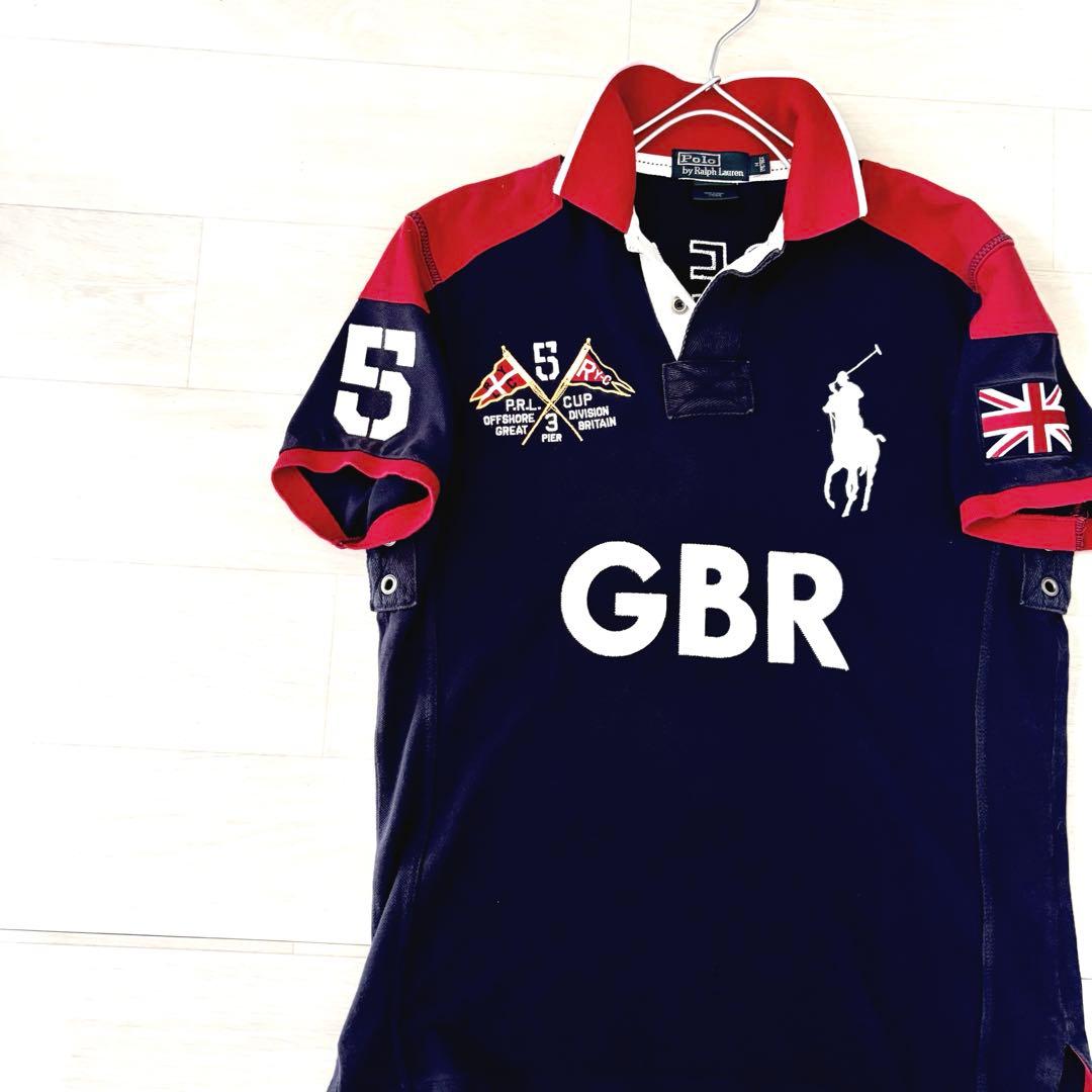POLO ラルフローレン ポロシャツ　ビッグポニー　イギリス国旗 チーフキーフ