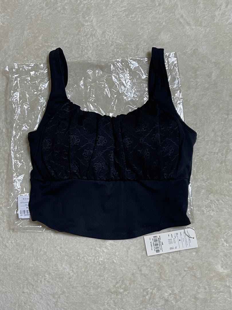【サイズ完売品】【新品未使用】SUKALA フラワーレースブラトップ　黒　M