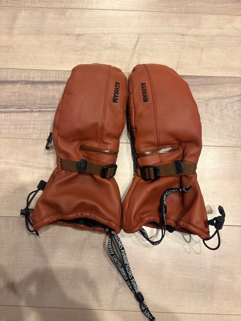 ASHRAM レザーミトングローブ ブラウン