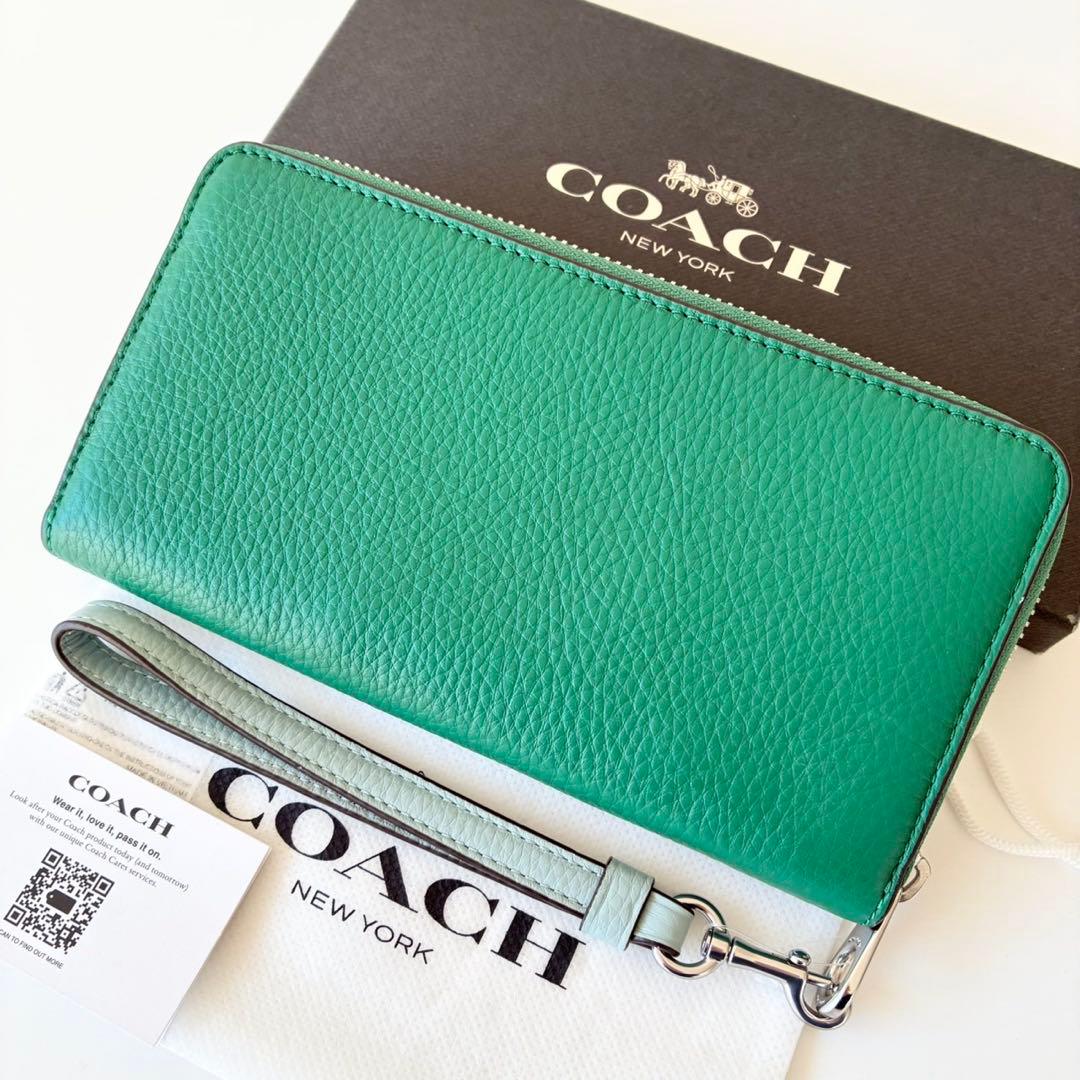 【新品】COACH 長財布 ホースアンドキャリッジ ジップ アラウンド 馬車