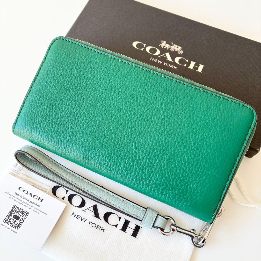 【新品】COACH 長財布 ホースアンドキャリッジ ジップ アラウンド 馬車