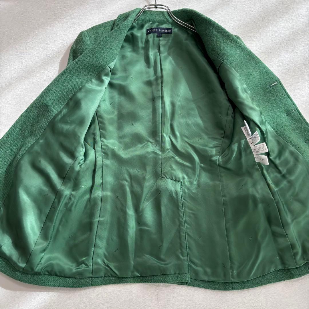 極美品 ラルフローレン[アルパカ混 エルボーパッチ くるみ]テーラードジャケット