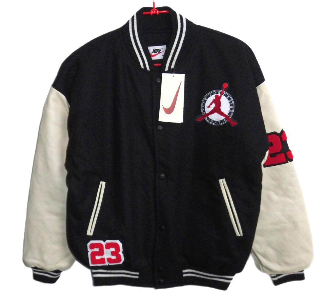 デッドストック 90s ビンテージ ナイキ ジョーダン 袖革 レザー スタジャン