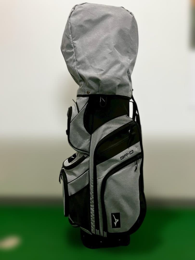 【中古美品】Mizuno BR-D 大容量 ゴルフバッグ グレー/ブラック