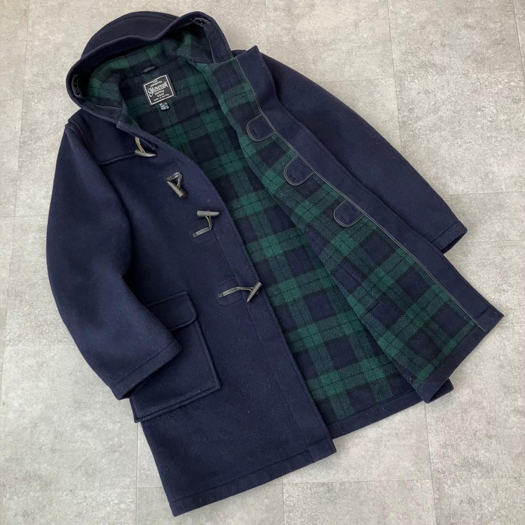 英国製 グローバーオール ダッフルコート/裏ブラックウォッチ/EUR52