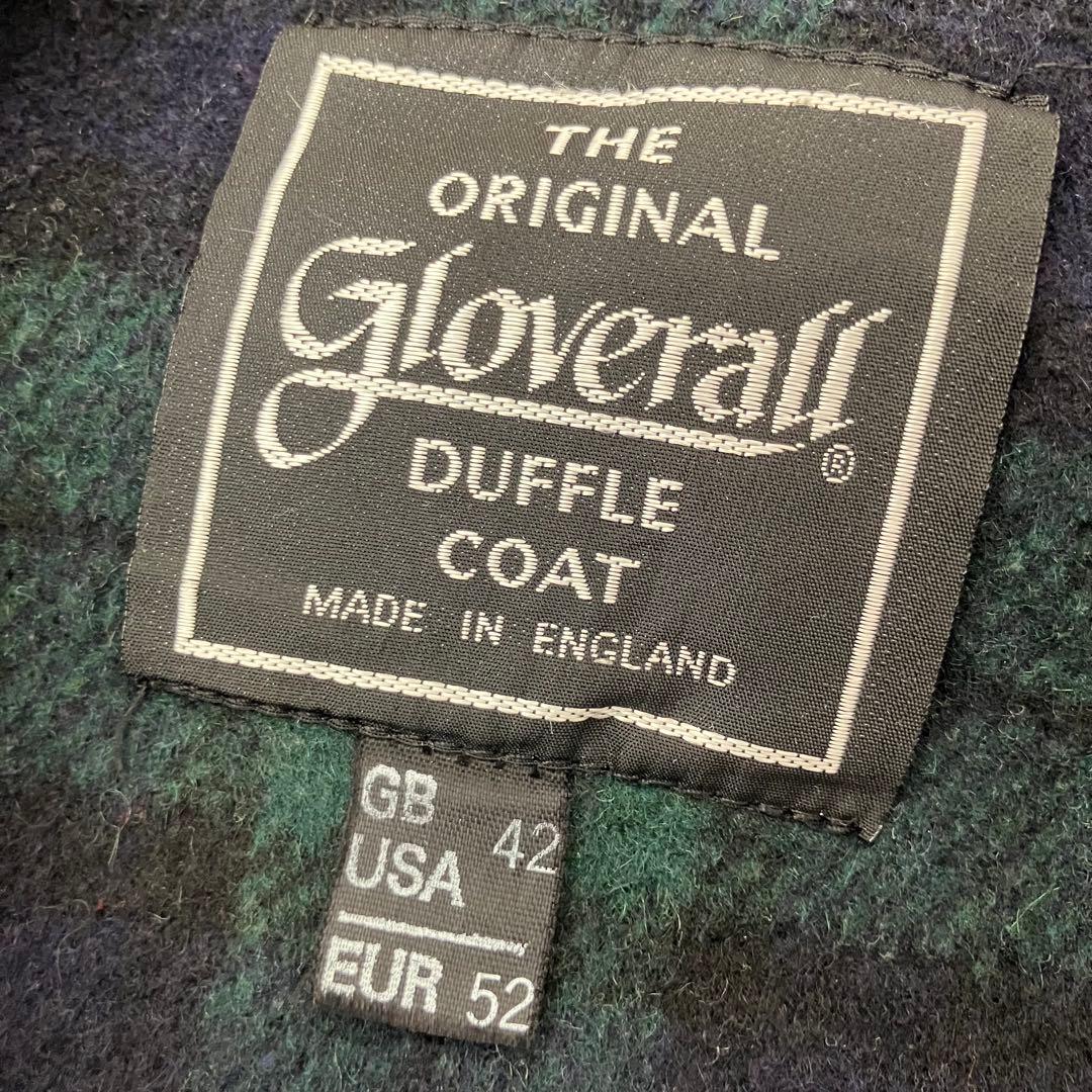英国製 グローバーオール ダッフルコート/裏ブラックウォッチ/EUR52