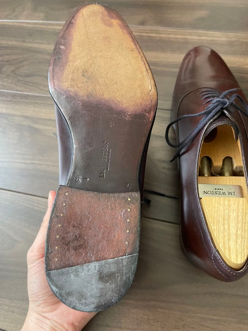 J.M.WESTON ダークブラウン レザー ドレスシューズ