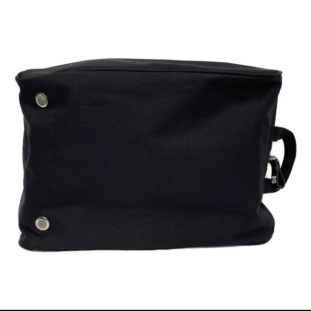 中古パーリーゲイツ PEARLY GATES シューズケース 黒　スマイル