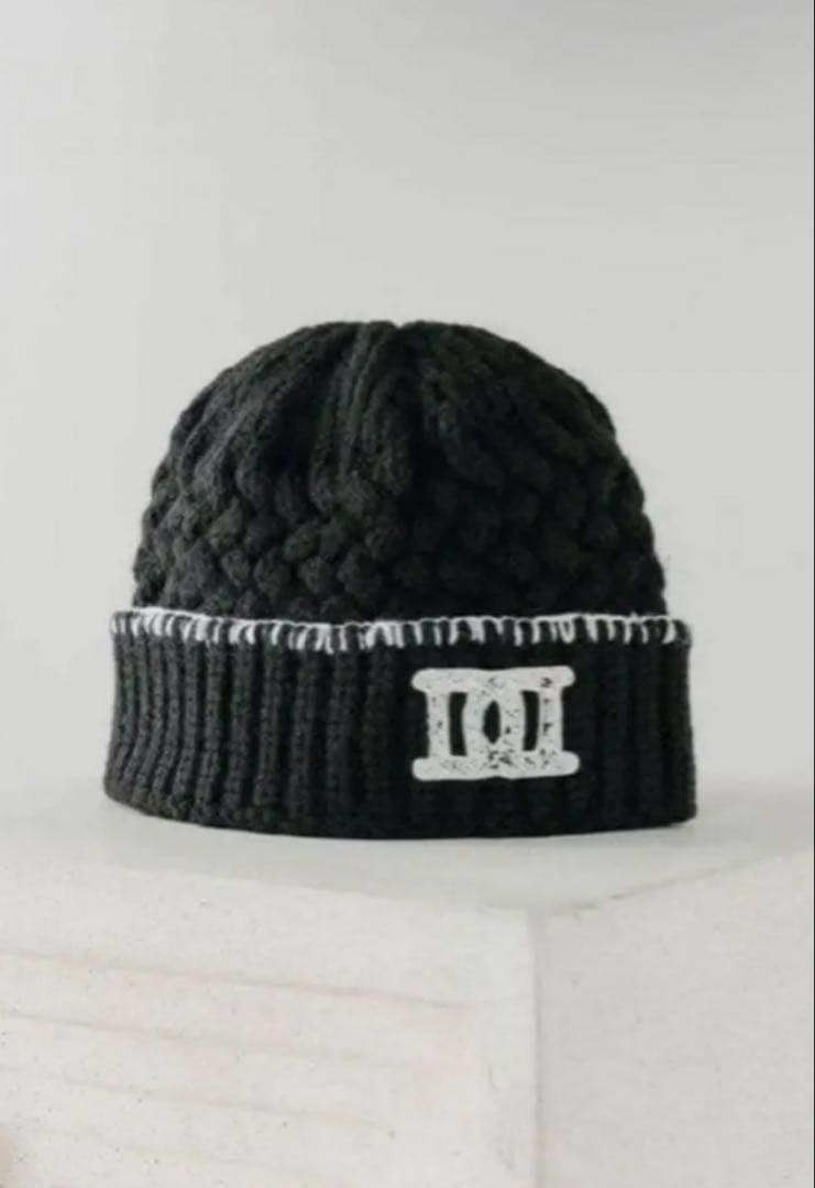 ダーリッチ DDロゴバスケットニットビーニー BLK