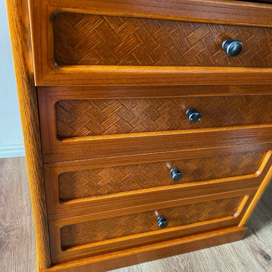 民芸家具　あじろ民芸　ミニチェスト　４段　木製　日本製