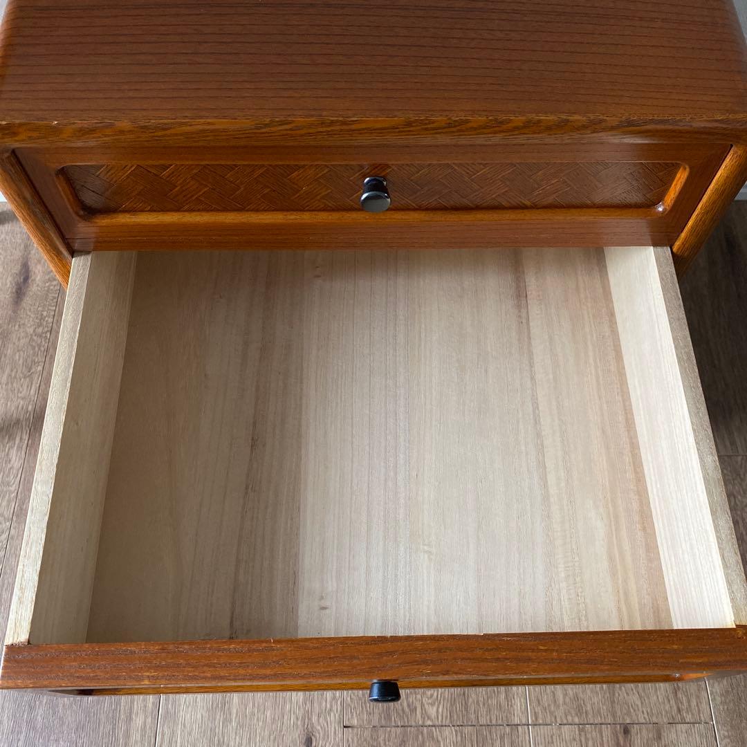 民芸家具　あじろ民芸　ミニチェスト　４段　木製　日本製