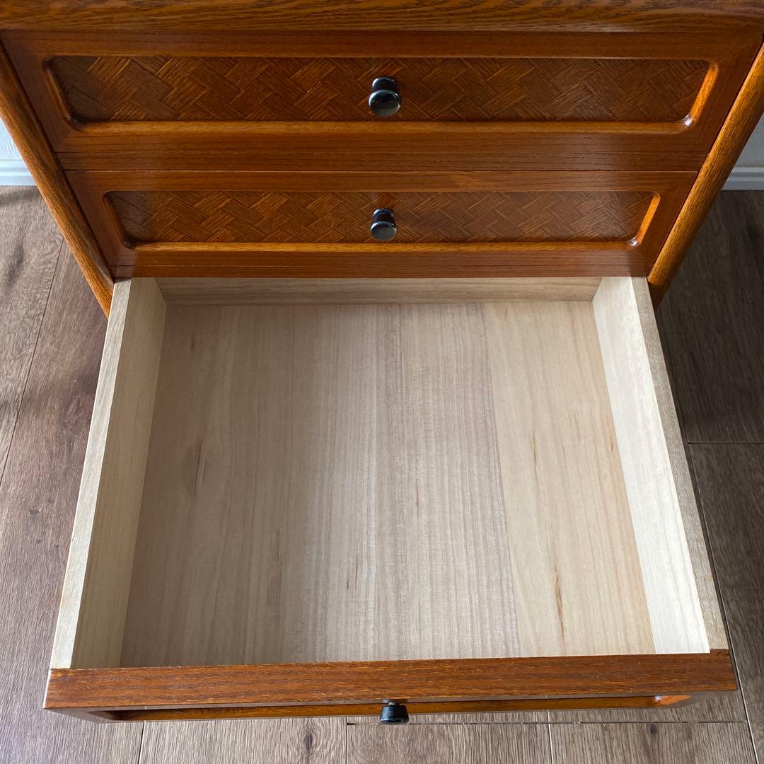 民芸家具　あじろ民芸　ミニチェスト　４段　木製　日本製