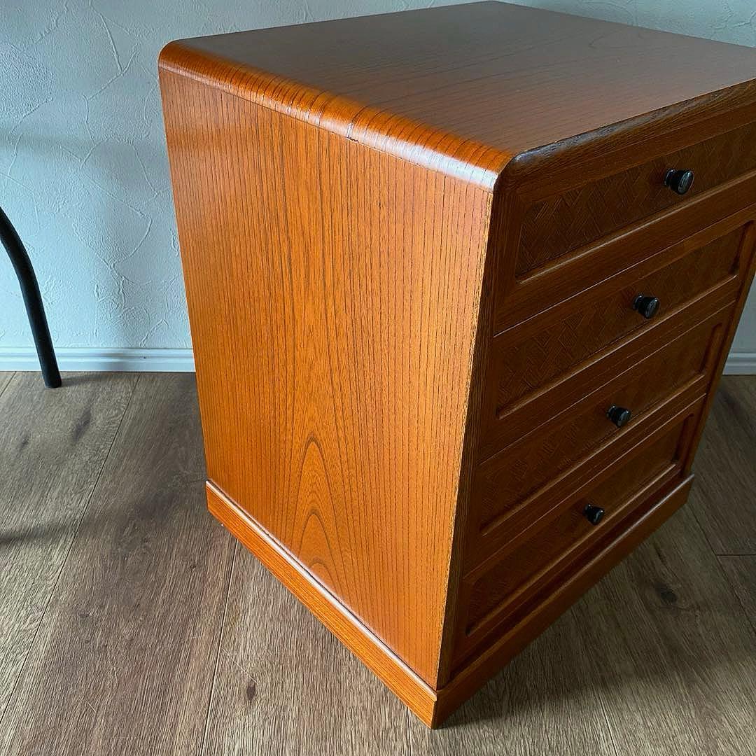 民芸家具　あじろ民芸　ミニチェスト　４段　木製　日本製