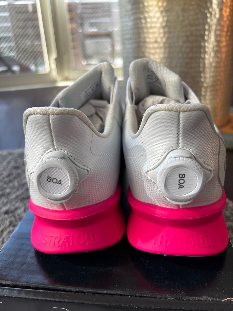 新品FUEL ゴルフシューズ 55459J 26cm ホワイト/ピンク/ブルー