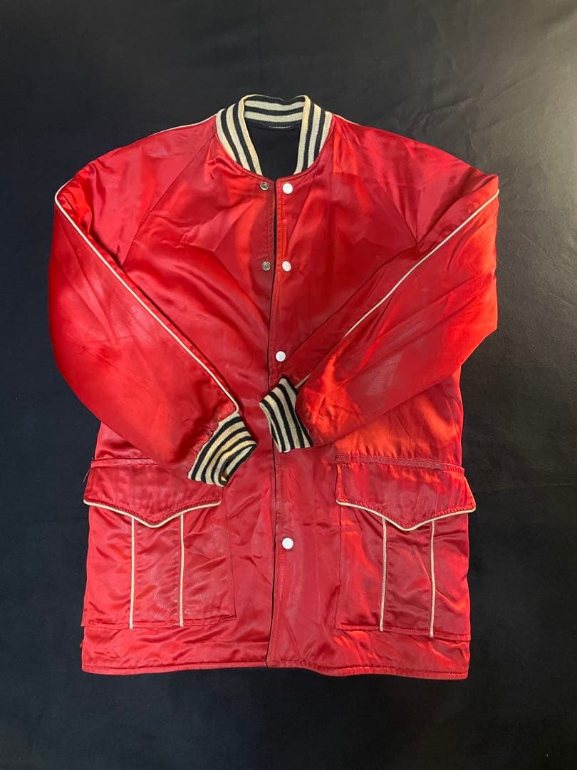 50's リバーシブル　ロングスタジャン　ファラオ　Aブラック×Bレッド