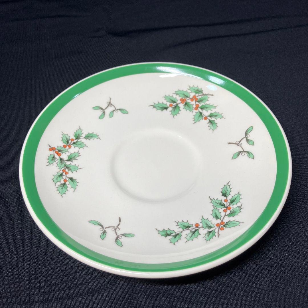 スポード クリスマスツリー オーバルプレート 2客 カップ&ソーサー 1客 レア