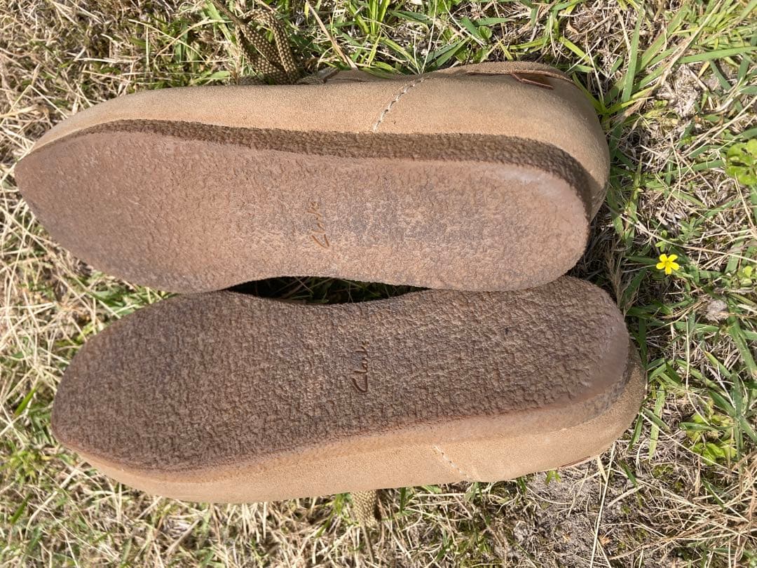 クラークス　ベージュ スエード モカシン　シェイカーラン　CLARKS