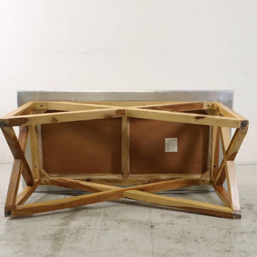 値下WTW マーベリックス コーヒーテーブル120cm アルミ シーシャムウッド