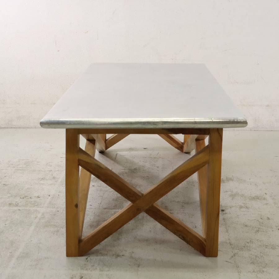 値下WTW マーベリックス コーヒーテーブル120cm アルミ シーシャムウッド