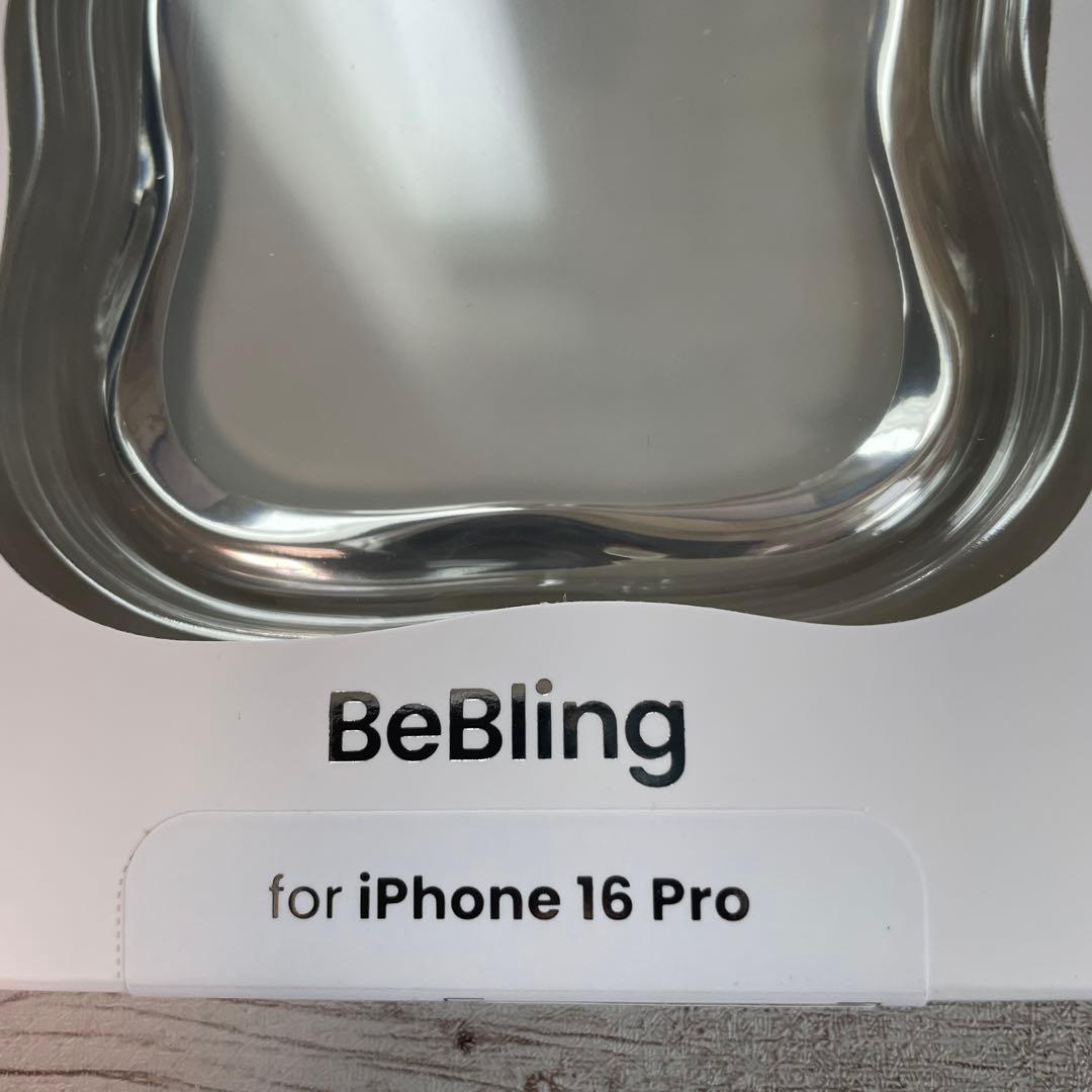 新品iPhone16proシルバー、リングシルバーセットifaceBeBling