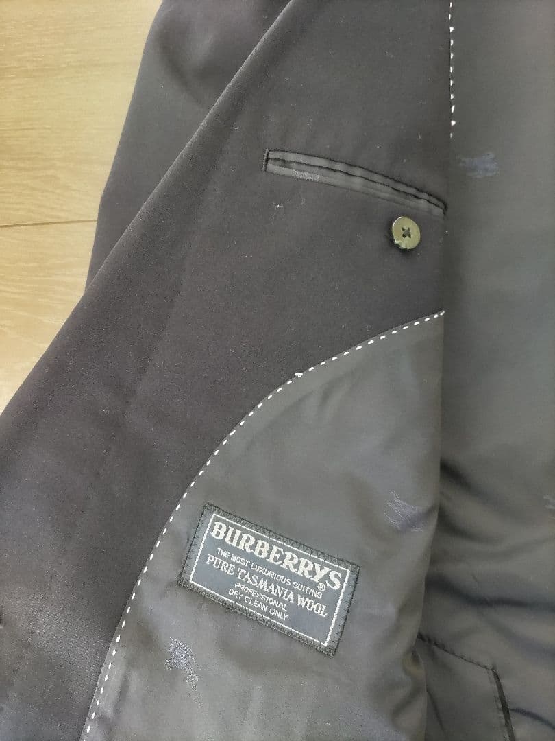 [Burberry]ネイビー ダブルブレスト ブレザー上下