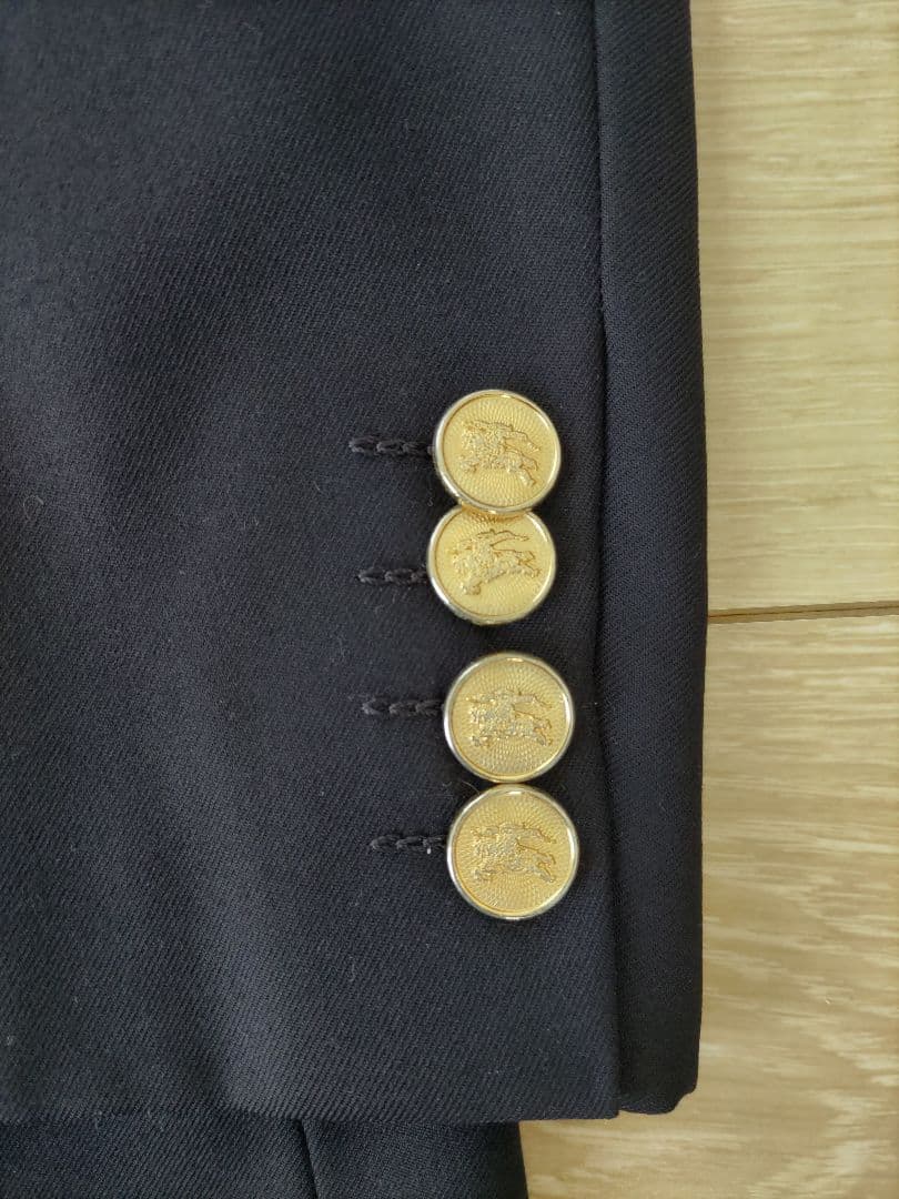 [Burberry]ネイビー ダブルブレスト ブレザー上下