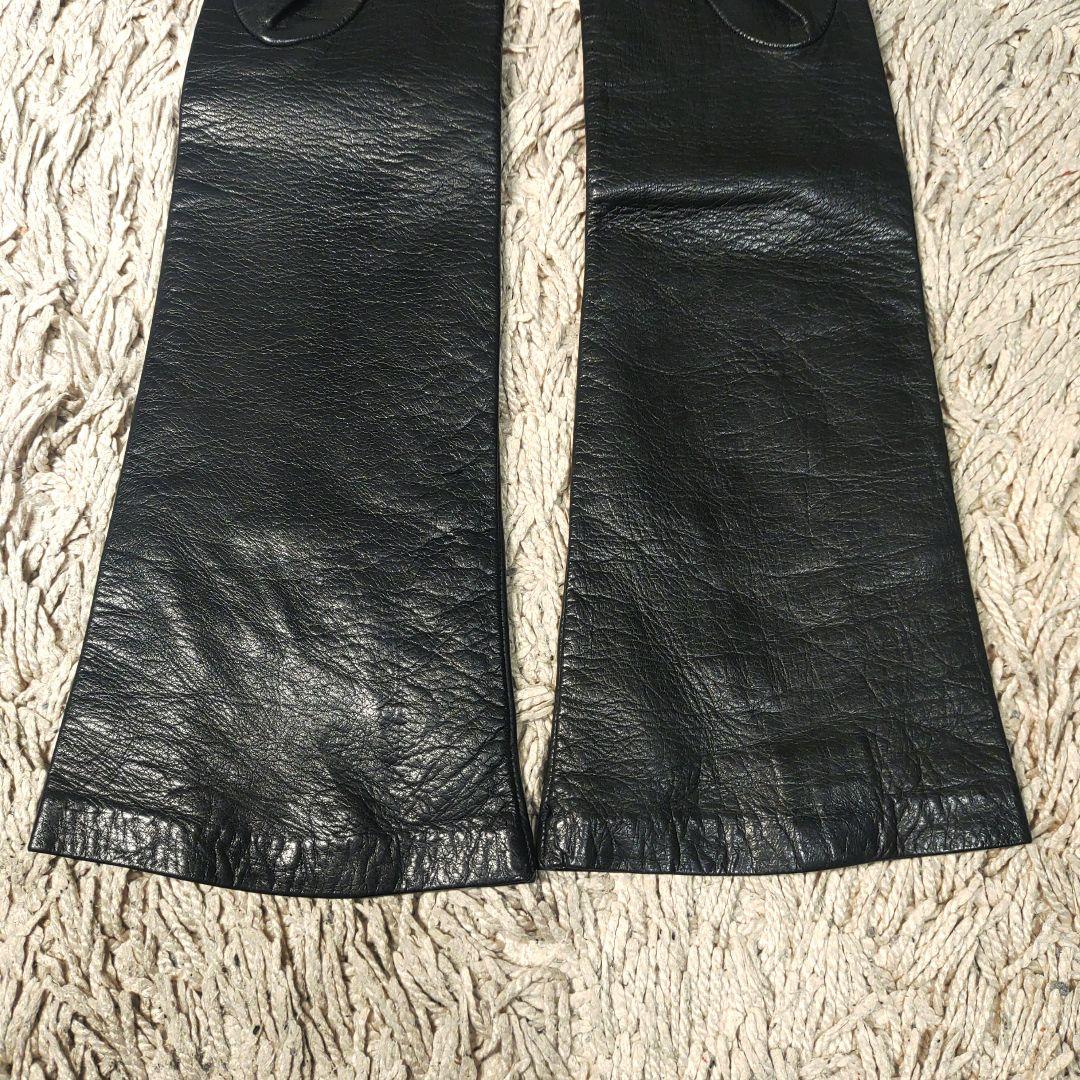 【ロング】セルモネータ　グローブ　本革　ブラック　レザー　sermoneta