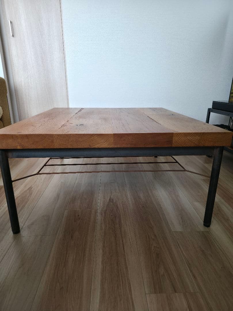 センターテーブル・ローテーブル TRUCK FURNITURE OAK IRON-LEG LOW TABLE