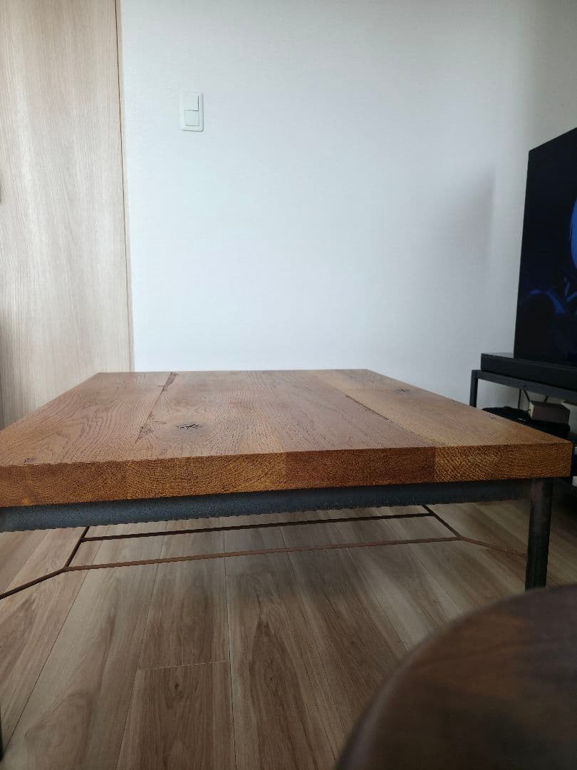 センターテーブル・ローテーブル TRUCK FURNITURE OAK IRON-LEG LOW TABLE