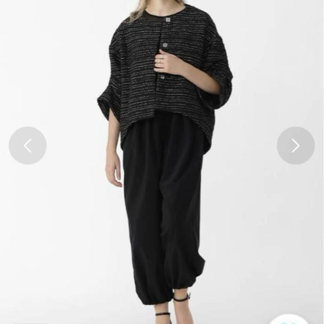 【新品タグ付き】Aga アーガ　GIOLICA ノーカラーツイードジャケット