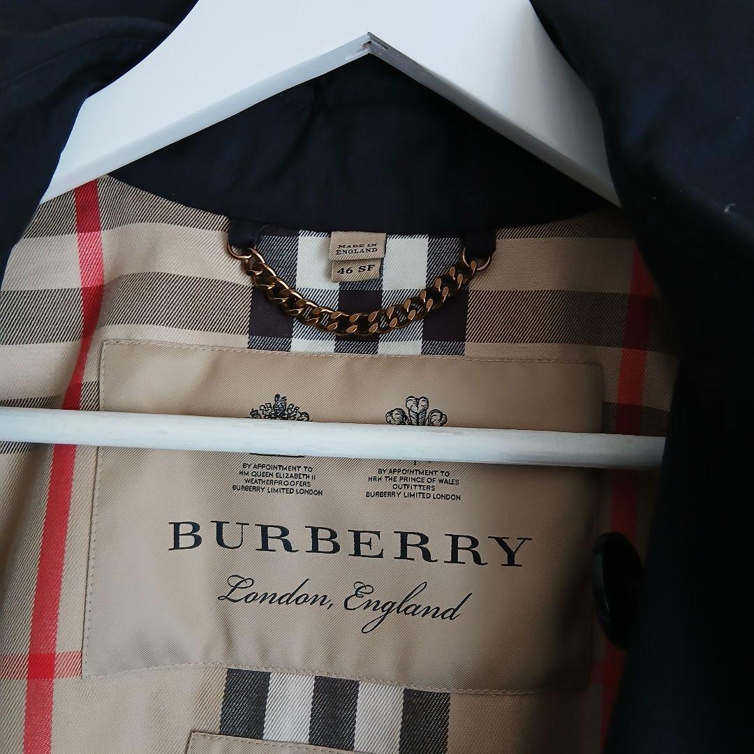 バーバリー ケンジントン ネイビー トレンチコートSサイズ