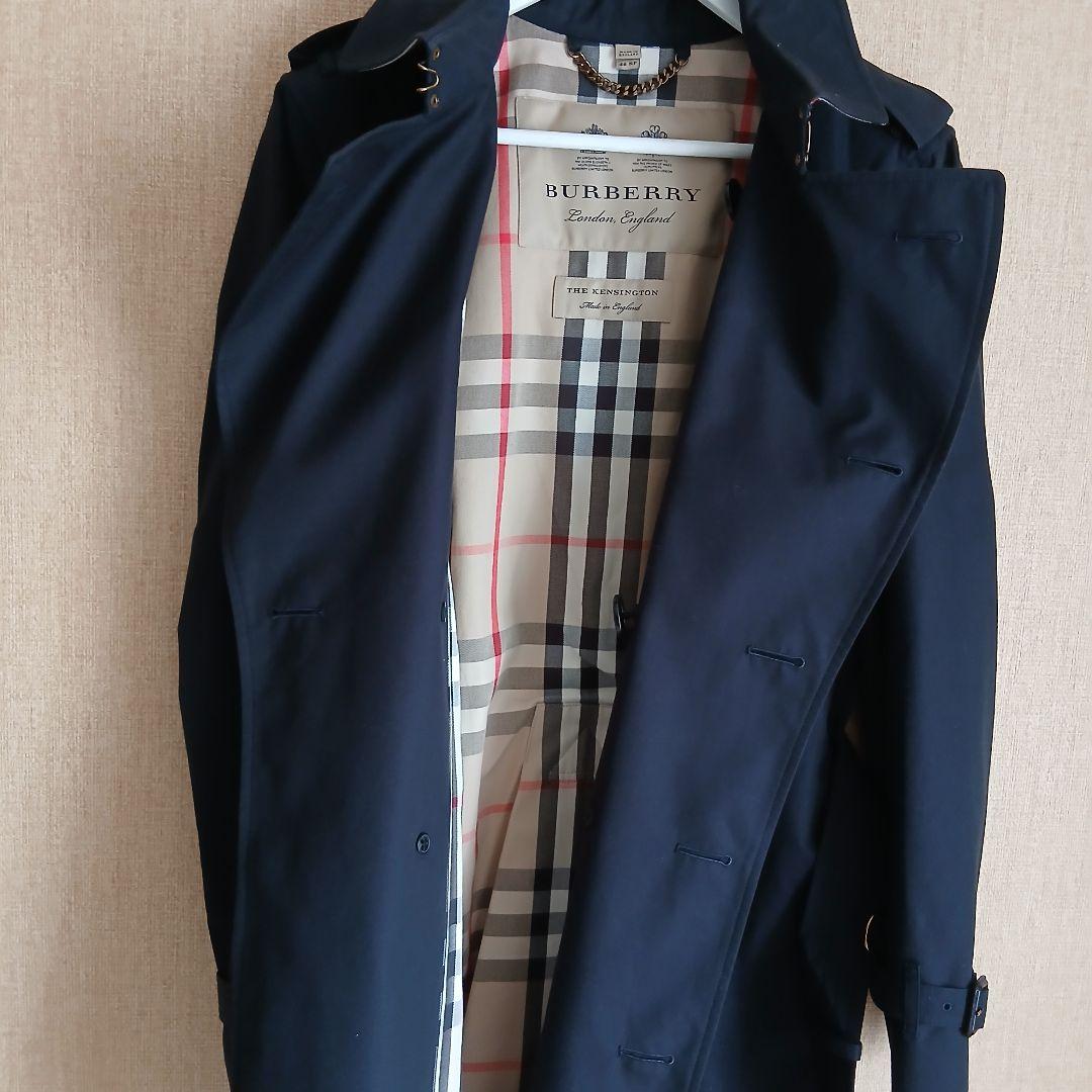 バーバリー ケンジントン ネイビー トレンチコートSサイズ