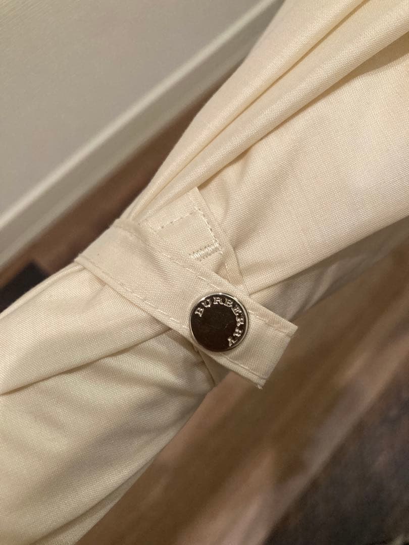 極美　Burberry バーバリー　日傘　UV アイボリー×ベージュノバチェック