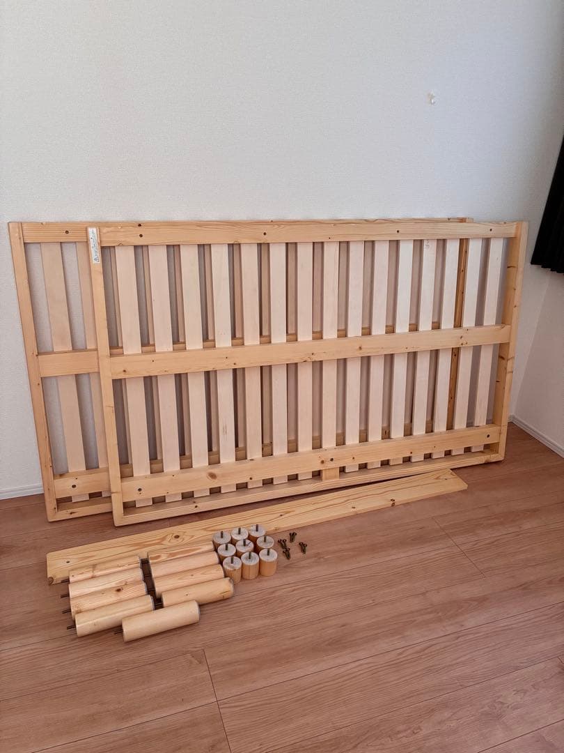 クイーンサイズ　BANON 木製 すのこベッド 700kg耐荷重