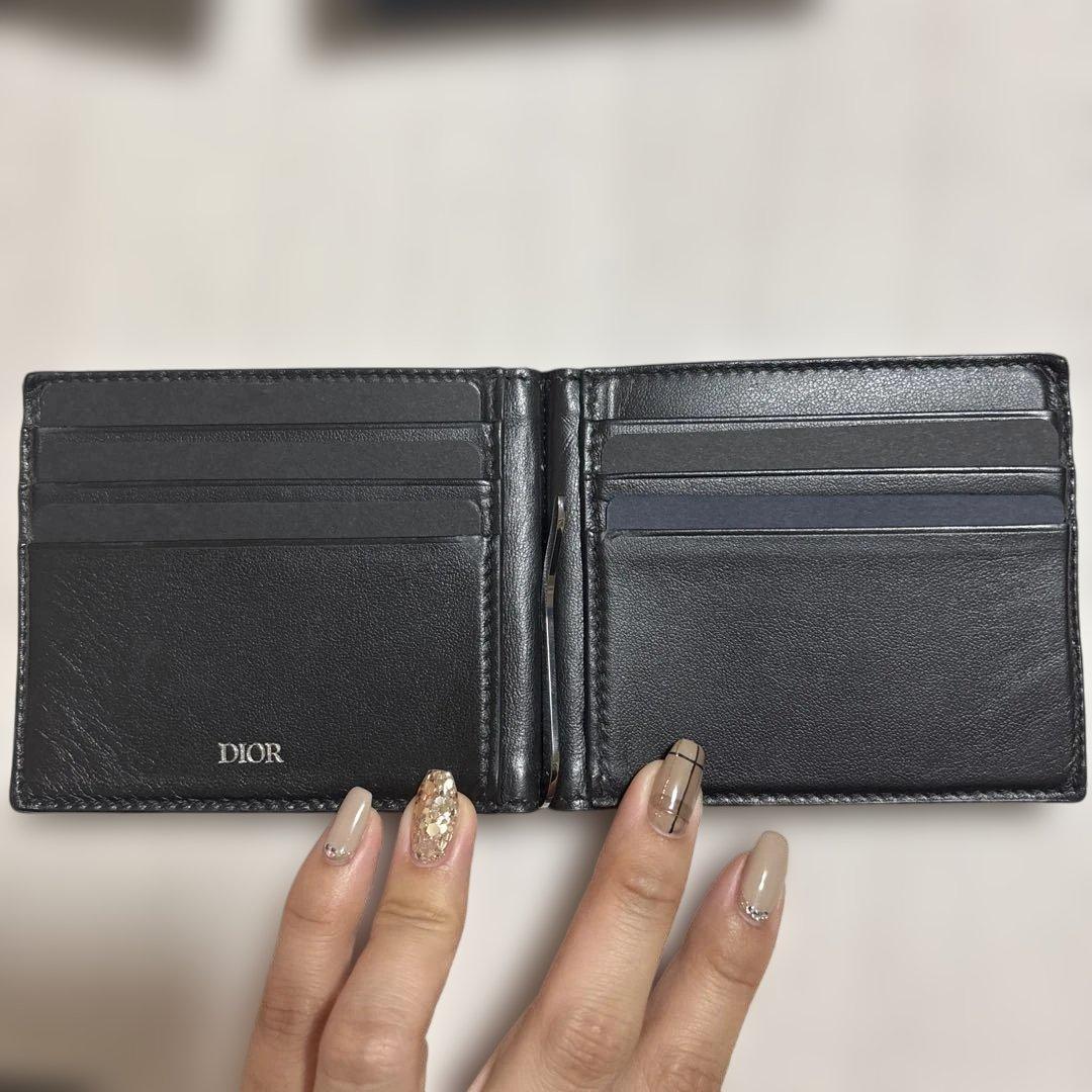 美品 Dior ブラック マネークリップ
