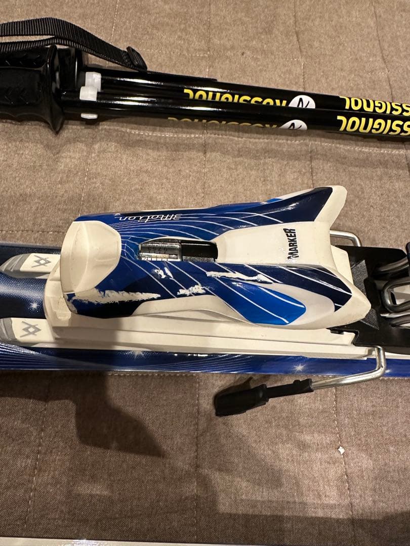 Völkl スキー 青白 ポール付き