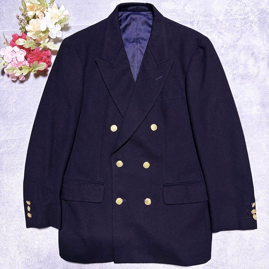 【未使用級】J.PRESS 紺ブレ ダブル 金ボタン 6つボタン メンズ L