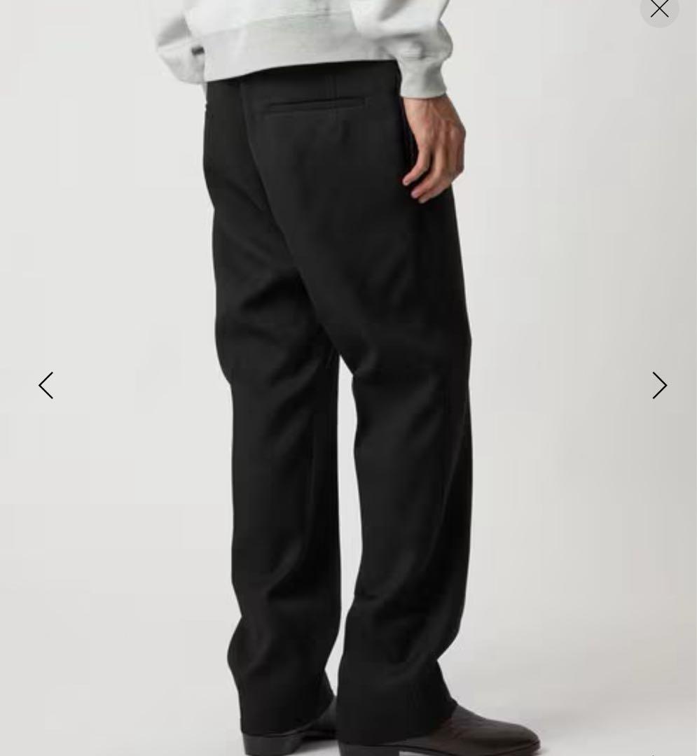 H BEAUTY&YOUTH クリアウール ダブルクロス ノープリーツパンツ