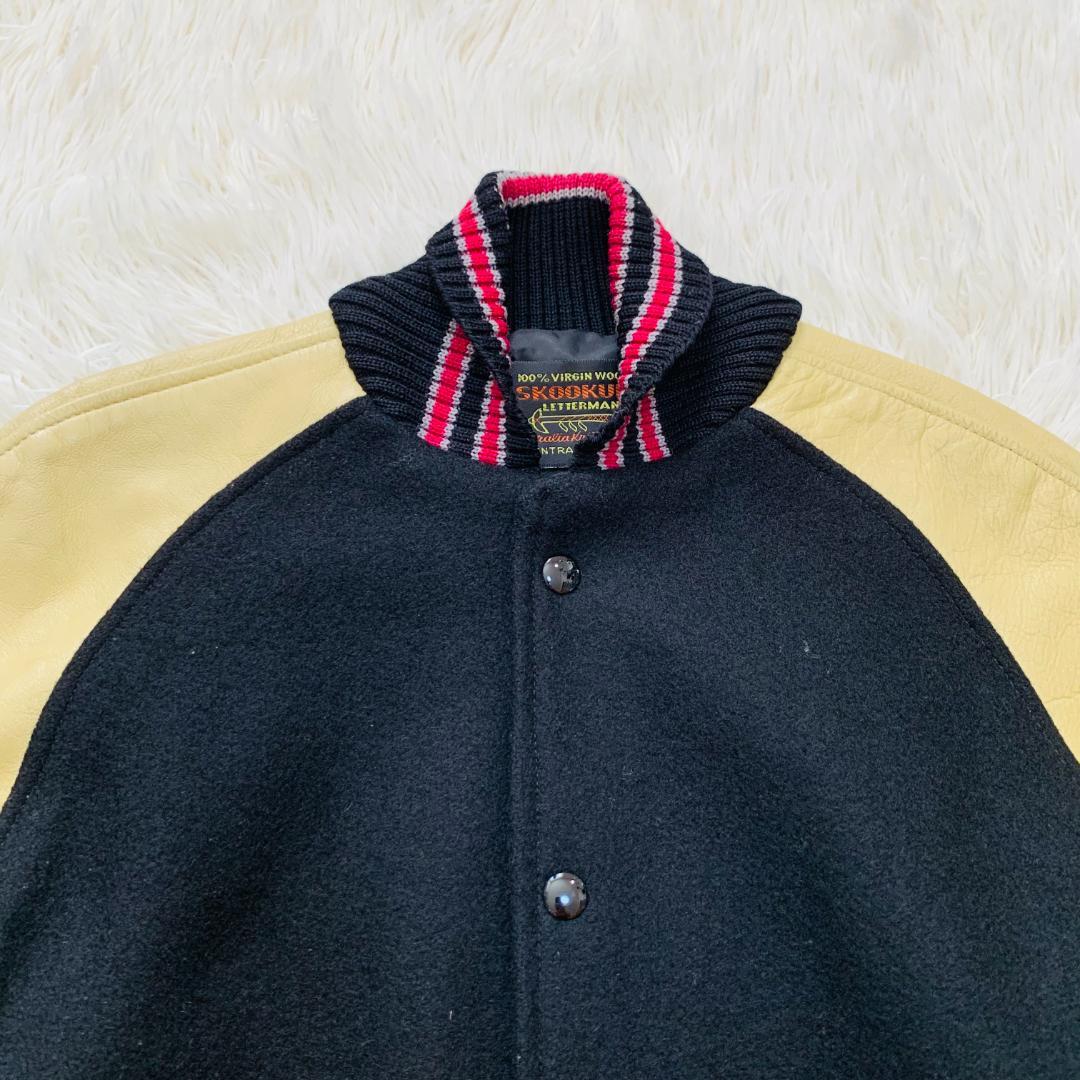 USA製 SKOOKUM アワードジャケット 袖レザー スタジャン 36