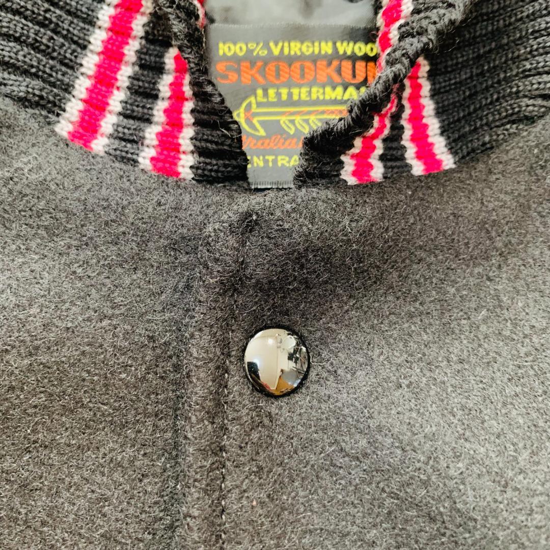 USA製 SKOOKUM アワードジャケット 袖レザー スタジャン 36