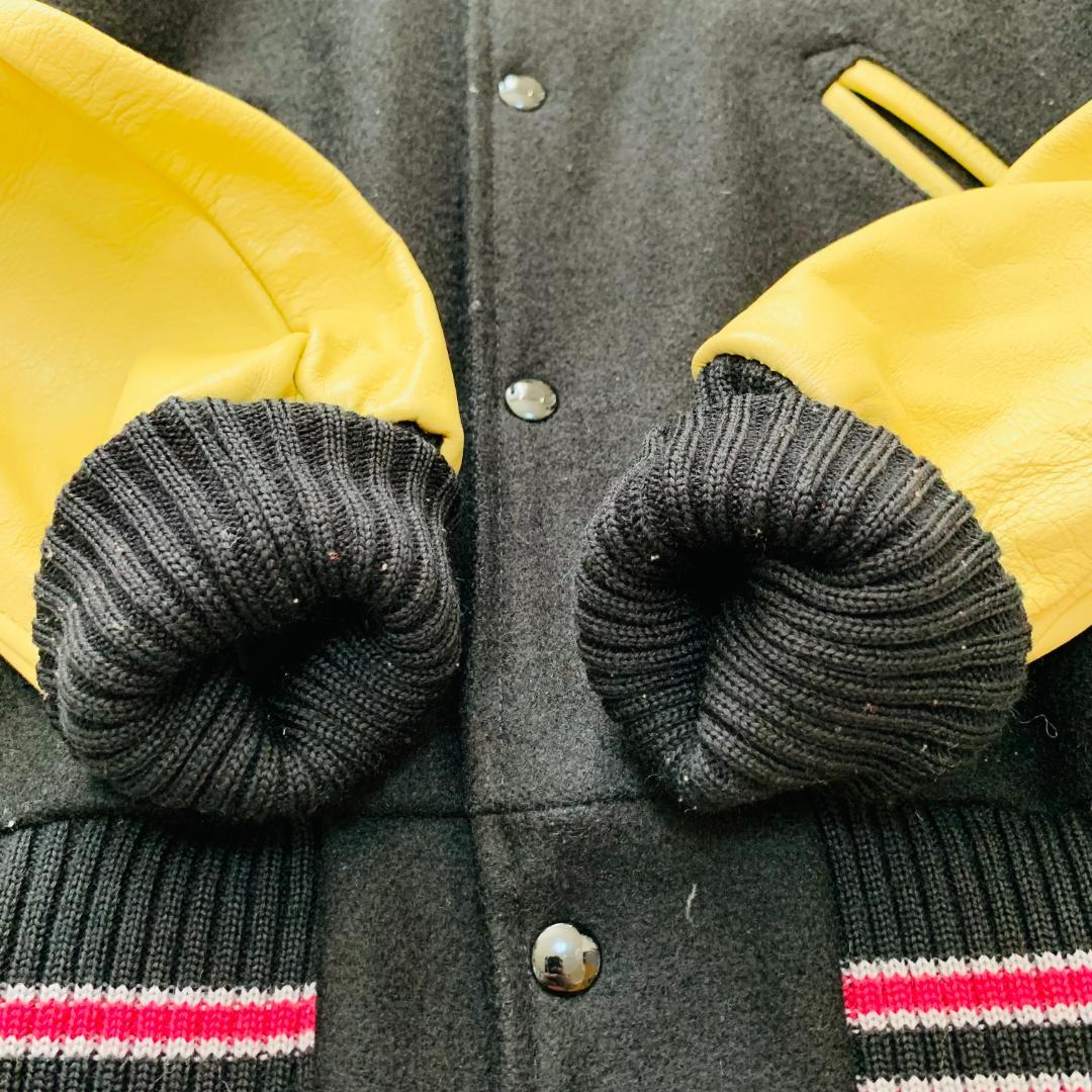 USA製 SKOOKUM アワードジャケット 袖レザー スタジャン 36