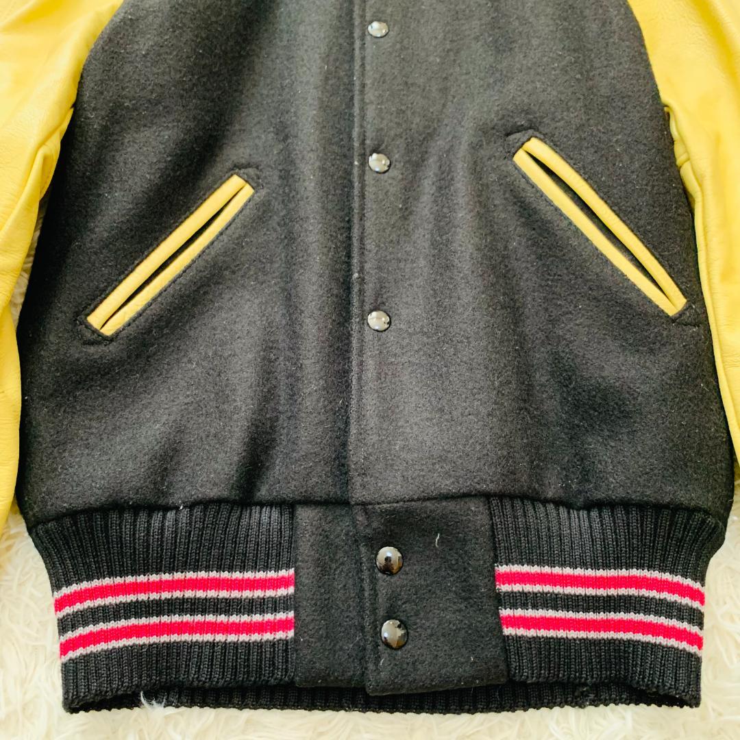 USA製 SKOOKUM アワードジャケット 袖レザー スタジャン 36